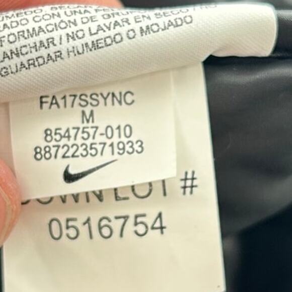 Vintage y2k Mens Black Nike Goose Down Fill Full Zip Puffer Vest Sz M 854757-010 - Picture 7 of 9